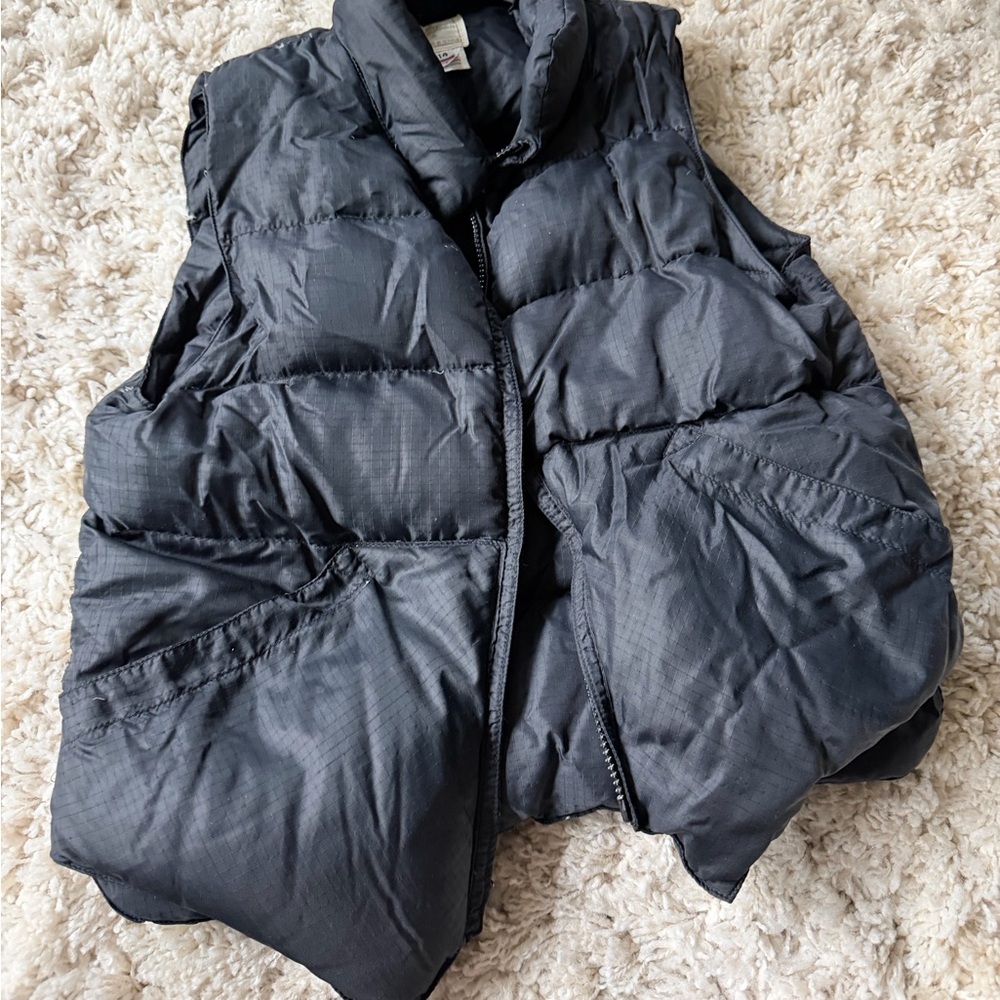 All American Girl Friends puffer zip up winter fall Black Vest